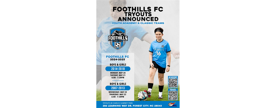 2024 Foothills FC Academy and Travel Tryouts